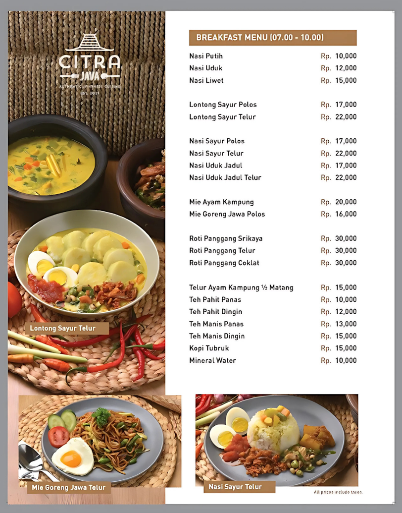 Menu Page 2