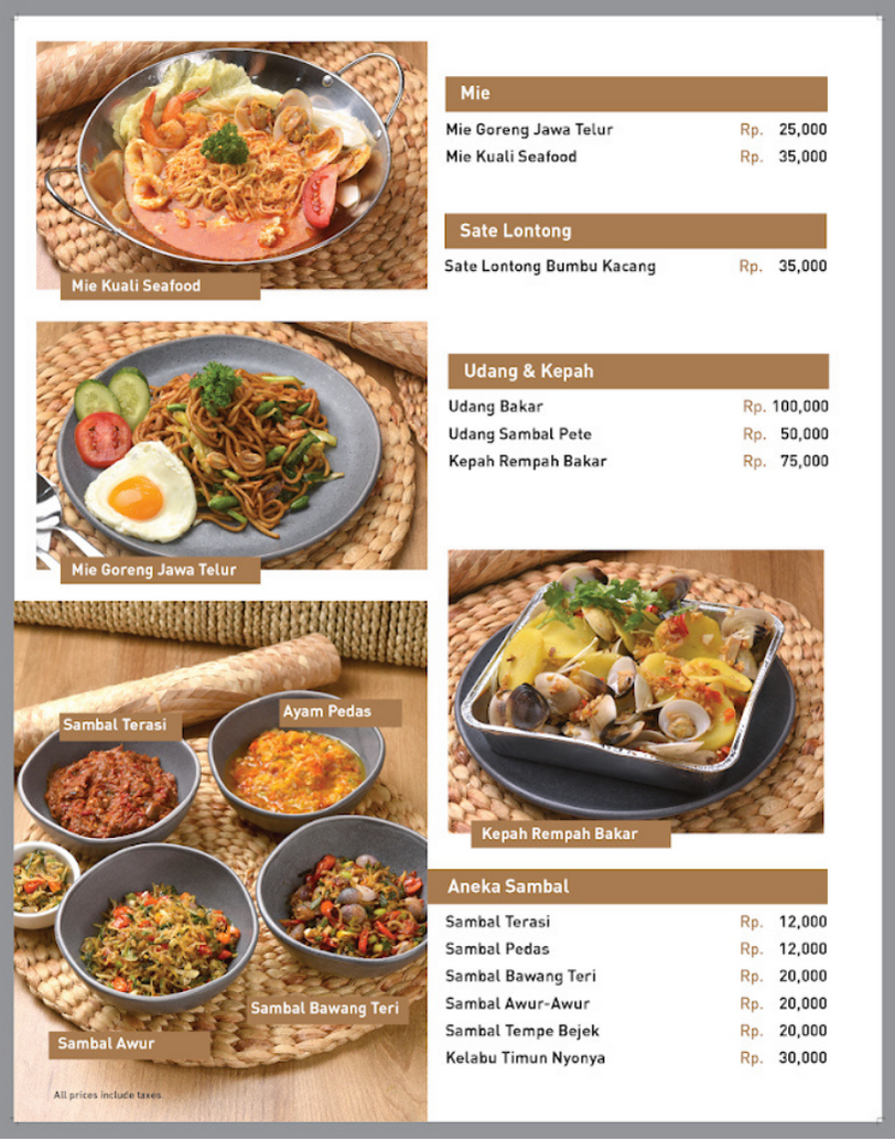 Menu Page 5