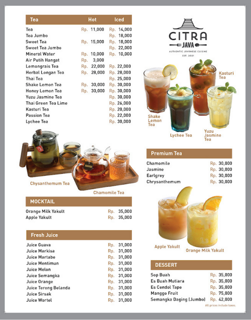 Menu Page 8